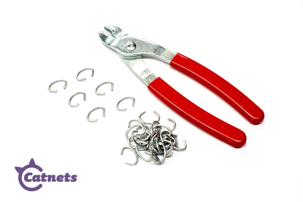 Catnets Wire Rope Fastening & Clips C-Clips Package (includes 530 clips)
